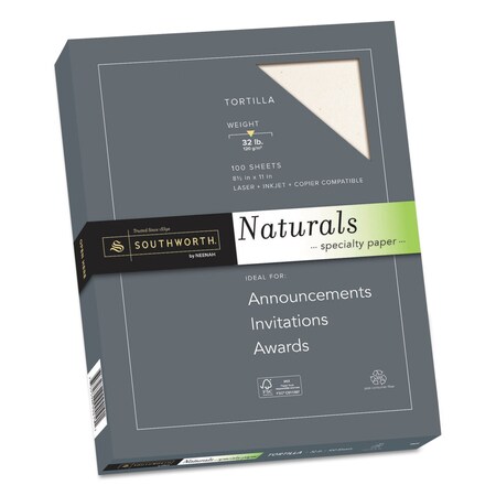 Southworth Naturals Paper, 32 lb, 8.5 x 11, Latte, PK100 99417